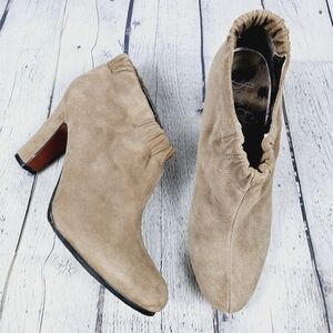 SAM EDELMAN | S-Simone side leather slipon heeled ankle boot booties